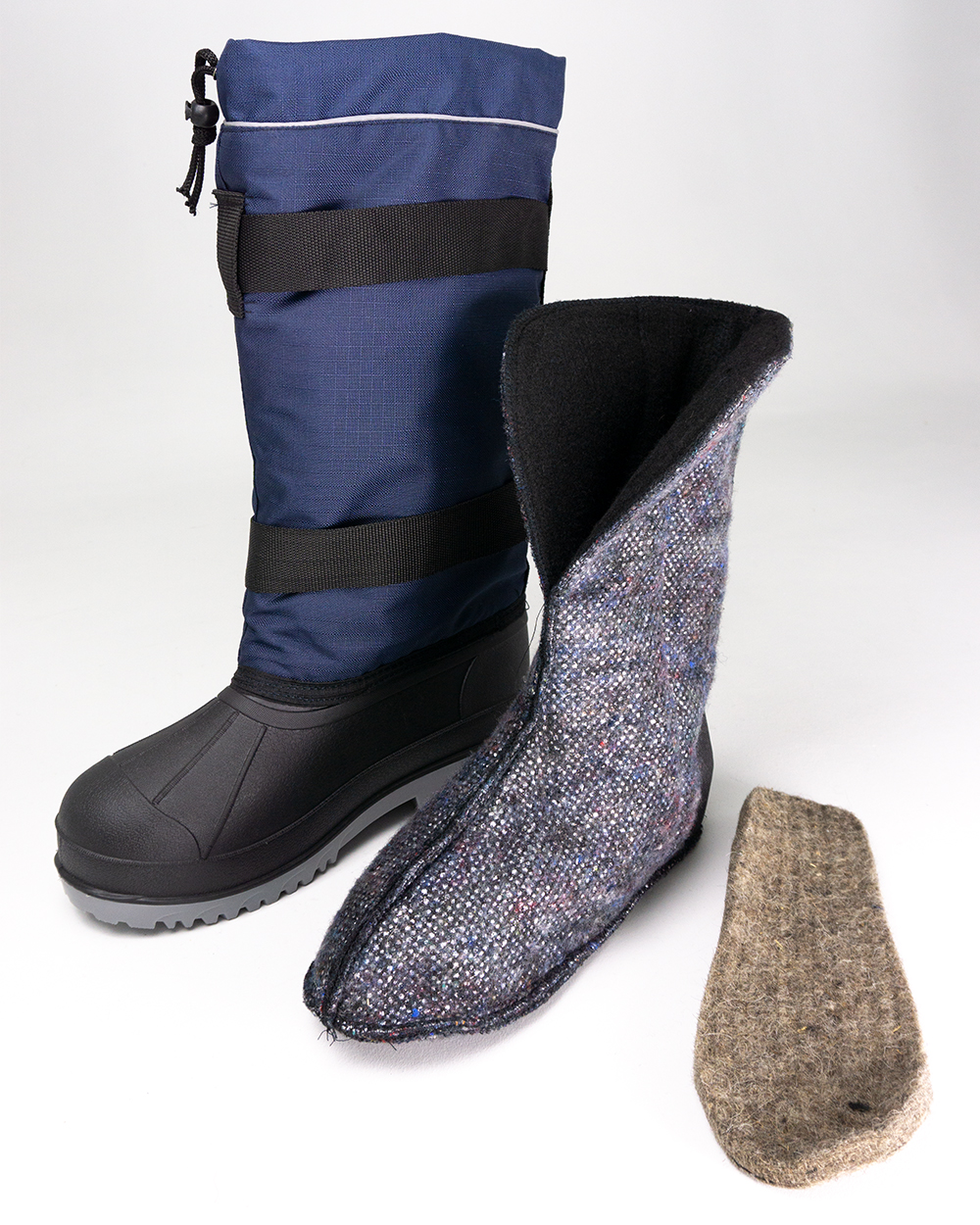 Сапог с комбинированным верхом Вахта утепляющий чулок 3-х слойный