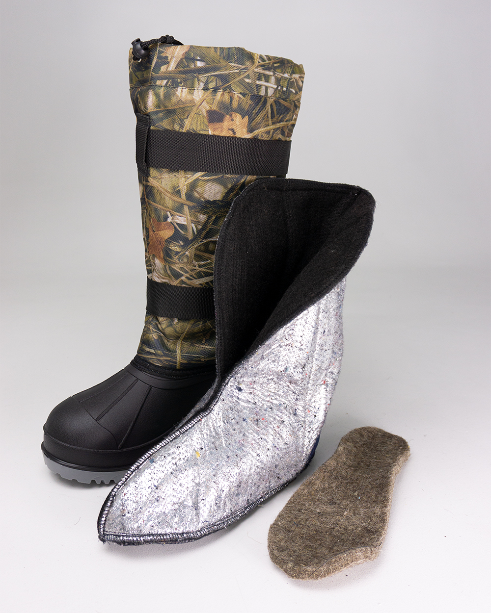 Сапог с комбинированным верхом Тайга утепляющий чулок и стелька