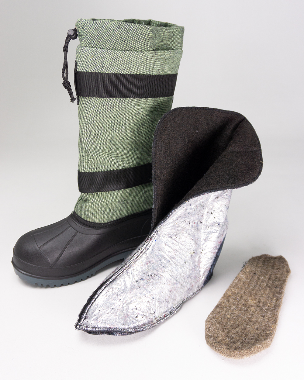 Сапог с комбинированным верхом Зимогор утепляющий чулок 3-х слойный