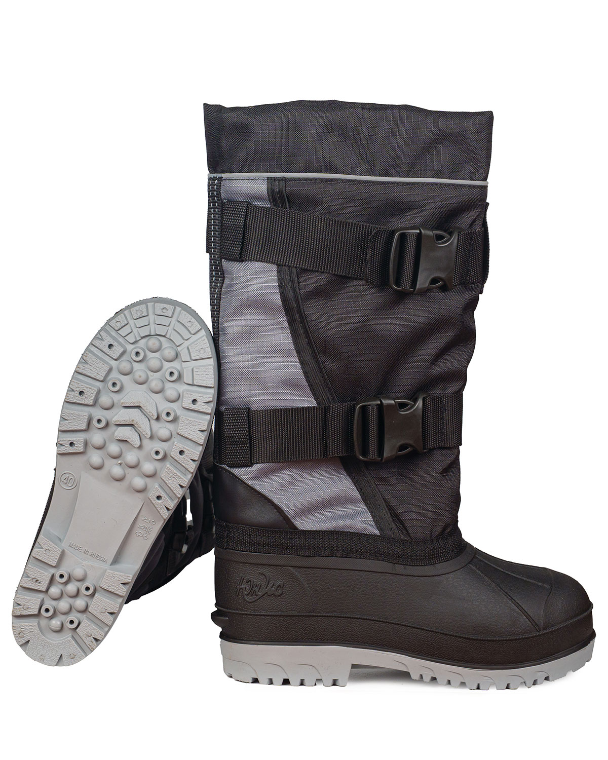 Сапог с комбинированным верхом Хотугу вид сбоку и подошва