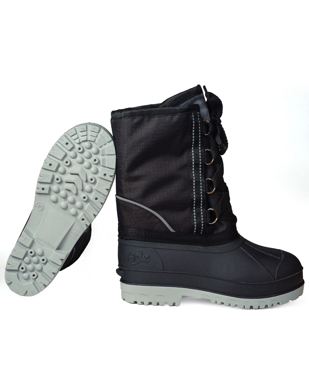 Сапог с комбинированным верхом Практик-П вид спереди и подошва